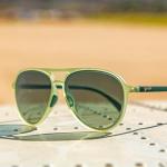 goodr Buzzed On The Tower Polarized Aviator Sunglasses Large Sized (Mach G), Green Solid Frames with Green Gradient Lens, Dark to Light Tint, UV400 Protection, No Slip, No Bounce