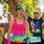 goodr Electric Dinotopia Carnival Polarized Sunglasses, Medium Sized (OG), Light Teal Solid Frames with Purple Mirrored Reflective Lens, UV400 Protection, No Slip, No Bounce