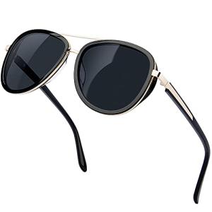 BIRCEN Polarized Sunglasses for Women UV - Protection Womens Retro Mirrored Shades with Acetate Frame BC2001