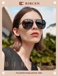 BIRCEN Polarized Sunglasses for Women UV - Protection Womens Retro Mirrored Shades with Acetate Frame BC2001