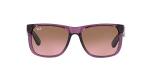 Ray-Ban RB4165 Justin Sunglasses, Transparent Violet/Pink Gradient Brown, 51 mm