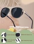 BIRCEN Polarized Sunglasses for Women UV - Protection Womens Retro Mirrored Shades with Acetate Frame BC2001