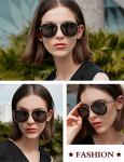 BIRCEN Polarized Sunglasses for Women UV - Protection Womens Retro Mirrored Shades with Acetate Frame BC2001