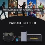 TOREGE Sports Polarized Sunglasses for Men Women Flexible Frame Cycling Running Driving Fishing Trekking Glasses TR24 (Matte Blown Sand)