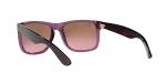 Ray-Ban RB4165 Justin Sunglasses, Transparent Violet/Pink Gradient Brown, 51 mm