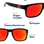 Blenders Eyewear Canyon – Polarized Sunglasses – Active Style, Durable Frame – 100% UV Protection – Unisex – Red Strike