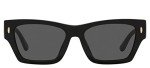 Tory Burch Women's TY7169U Universal Fit Rectangular Sunglasses, Black, 52mm