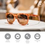 Knockaround Paso Robles Polarized Sunglasses for Women & Men - Impact Resistant Lenses & Full UV400 Protection, Blonde Tortoise Shell Frames/Brown Lenses