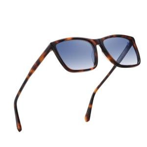 DUCO Sunglasses Men Polarized UV400 Protection Mens Sun Glasses Fashion Trendy Retro Square Lenses Shades Acetate Frame1235 (Tortoise Frame/Asymptotic Blue Lens)