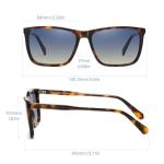 DUCO Sunglasses Men Polarized UV400 Protection Mens Sun Glasses Fashion Trendy Retro Square Lenses Shades Acetate Frame1235 (Tortoise Frame/Asymptotic Blue Lens)