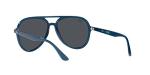 Ray-Ban RB4376F Low Bridge Fit Aviator Sunglasses, Opal Dark Blue/Dark Grey, 57 mm