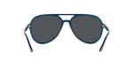 Ray-Ban RB4376F Low Bridge Fit Aviator Sunglasses, Opal Dark Blue/Dark Grey, 57 mm