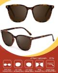 Myiaur Polarized Sunglasses for Women, Square Mirrored Trendy Shades with UV Protection Reduce Glare Sun Glasses