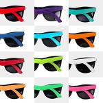 36 Pack 12 Colors Neon Party Sunglasses With Dark Lens,80's Style Perfect Colorful Novelty Sunglasses For Bulk Pool & Beach Parties,Birthday Goody Bag Fillers for Boy