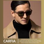 CARFIA Acetate Polarized Sunglasses for Men Womens UV400 Protection Classic Retro Square Shades Driving Glasses