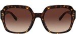 Tory Burch TY 7143U 172813 Dark Tortoise Plastic Square Sunglasses Brown Gradient Lens
