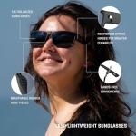 TOREGE Polarized Sports Sunglasses for Men and Women Cycling Running Golf Fishing Sunglasses TR26 (Transparent Grey & Grey Lens)