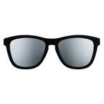 goodr Ron's Smoke and Mirrors Polarized Sunglasses, Limited Edition, Medium Sized (OG), Black Solid Frame with Silver Mirrored Reflective Lenses, UV400 Protection, No Slip, No Bounce