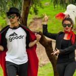 goodr Ron's Smoke and Mirrors Polarized Sunglasses, Limited Edition, Medium Sized (OG), Black Solid Frame with Silver Mirrored Reflective Lenses, UV400 Protection, No Slip, No Bounce