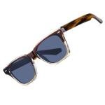 CARFIA Retro Polarized Sunglasses For Men UV400 Protection Square Arrow Rivet Trendy Classic Thick Shades
