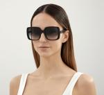 Gucci Casual Round Sunglasses, Black-Black-Grey, 56