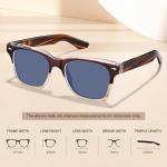 CARFIA Retro Polarized Sunglasses For Men UV400 Protection Square Arrow Rivet Trendy Classic Thick Shades
