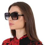 Gucci Casual Round Sunglasses, Black-Black-Grey, 56