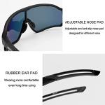 ROCKBROS Polarized Sunglasses for Men Women UV Protection Cycling Sunglasses (Black)