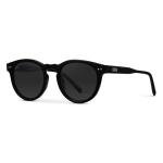 Round Polarized Sunglasses for Women - Retro Classic UV400 Protection for Driving & Everyday Wear (Black Frame/Smoke Lens)
