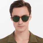 CARFIA Retro Polarized Sunglasses for Men UV400 Protection Handmade Acetate Round Frame CA5288L