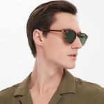 CARFIA Retro Polarized Sunglasses for Men UV400 Protection Handmade Acetate Round Frame CA5288L