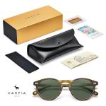 CARFIA Retro Polarized Sunglasses for Men UV400 Protection Handmade Acetate Round Frame CA5288L