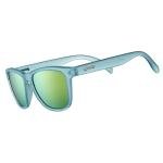 goodr Sunbathing with Wizards Polarized Sunglasses, Medium Sized (OG), Light Blue Translucent Frames with Gold Mirrored Reflective Lenses, UV400 Protection, No Slip, No Bounce