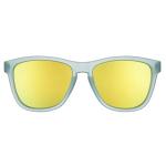 goodr Sunbathing with Wizards Polarized Sunglasses, Medium Sized (OG), Light Blue Translucent Frames with Gold Mirrored Reflective Lenses, UV400 Protection, No Slip, No Bounce