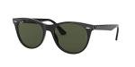 Ray-Ban Unisex RB2185 Wayfarer II Round Sunglasses, Black/G-15 Green, 55 mm