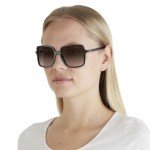 Michael Kors Women's MK2098U Isle of Palms Universal Fit Square Sunglasses, Dark Tortoise/Smoke Gradient, 56 mm + 1