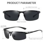 DUCO Mens Sunglasses Polarized Sports Fishing Running Driving Carbon Fiber Sunglasses for Men UV400 Protection DC8277