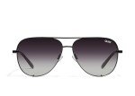 Quay - Sunglasses for Men & Women, Polarized Aviator Lenses with UV Protection, Oversized Sunglasses (High Key Extra Large, Black)