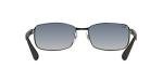 Ray-Ban RB3478 Rectangular Sunglasses, Gunmetal Frame/Blue Polarized Lens, 60 mm