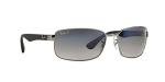 Ray-Ban RB3478 Rectangular Sunglasses, Gunmetal Frame/Blue Polarized Lens, 60 mm