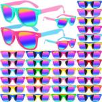 Oleitodh 60 Pack Kids Sunglasses Party Favors, Kid's Neon Sunglasses Bulk, Childrens Sun Glasses Boys Girls Pack for Goody Bag Fillers Summer Beach Pool Birthday Party Supplies