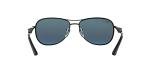 Ray-Ban Men's RB3519 Aviator Sunglasses, Matte Black/Green Polarized, 59 mm