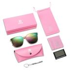 DUCO Oversized Polarized Sunglasses Womens Trendy Mirrored Shades Retro Round Vintage Light Weight UV400 Sun Glasses W016 (09- Gold Frame Green Colorful Lens)