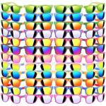 48 Pack Kid Sunglasses Bulk for Luau Party Favors, 16 Colors Neon Sunglasses with UV400 Protection, Gift for Classroom, School Prizes Goody Bag Stuffer, Kid Birthday, Beach, Summer Pool Party Supplies