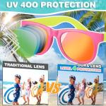 48 Pack Kid Sunglasses Bulk for Luau Party Favors, 16 Colors Neon Sunglasses with UV400 Protection, Gift for Classroom, School Prizes Goody Bag Stuffer, Kid Birthday, Beach, Summer Pool Party Supplies