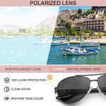CARFIA Polarized Sunglasses for Women UV Protection Ultra-Lightweight Comfort Metal Frame Driving Glasses CA3210