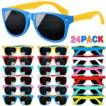 GIFTINBOX Kids Sunglasses Bulk, 24Pack Kids Sunglasses Party Favor with UV400 Protection for Boys and Girls, Goody Bag Stuffers For Birthday, Beach, Pool Party Favors For Kids