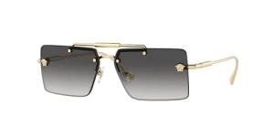 Versace VE2245 10028G 60MM Gold/Grey Gradient Rectangular Sunglasses for Women +BUNDLE with ACCESSORY EYEWEAR KIT