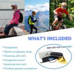 VATTER Kids Polarized Sports Sunglasses for Boys and Girls – UV400 Protection, Flexible Frame with Strap, Outdoor Eye Protection for Toddlers and Youth 816 black blue lense