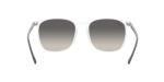 Ray-Ban Unisex RB4387 Square Sunglasses, Transparent/Grey Gradient, 56 mm